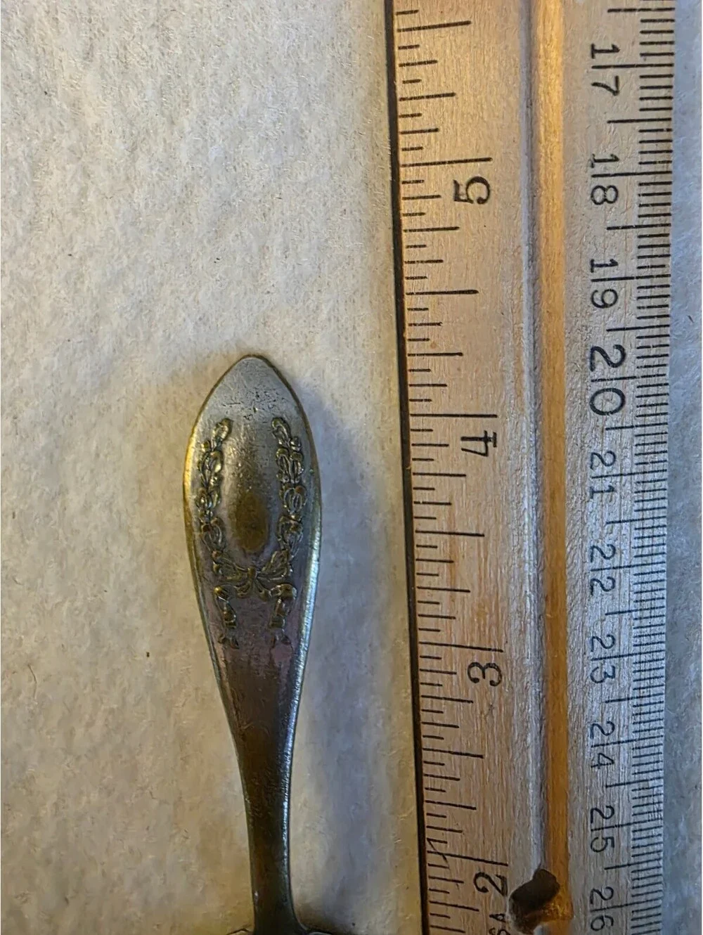 Vintage Oneida Rogers Floral Silverplate Baby Spoon 4.25 Inch 1930s